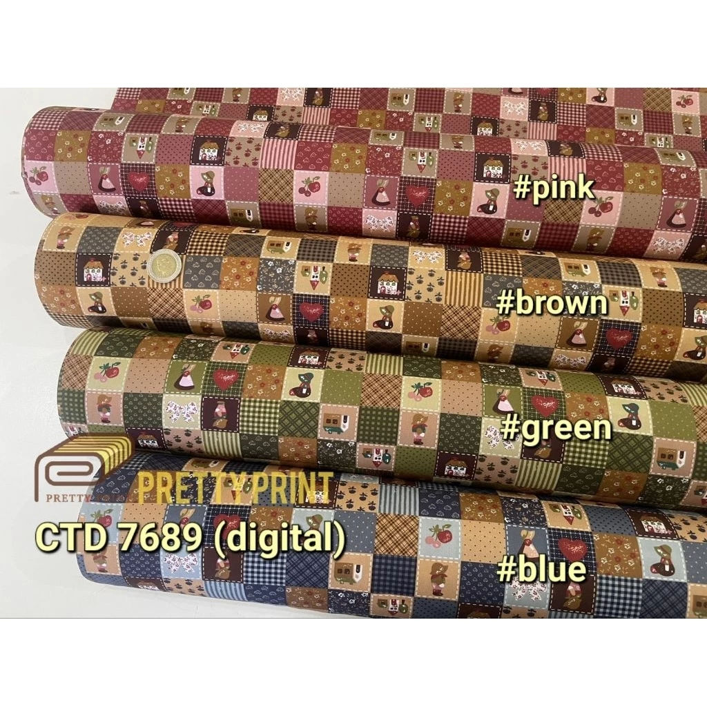 Cotton Poplin (cotton 100%) Digital 44"/45" CTD 7689 (ขายเป็นหลา)