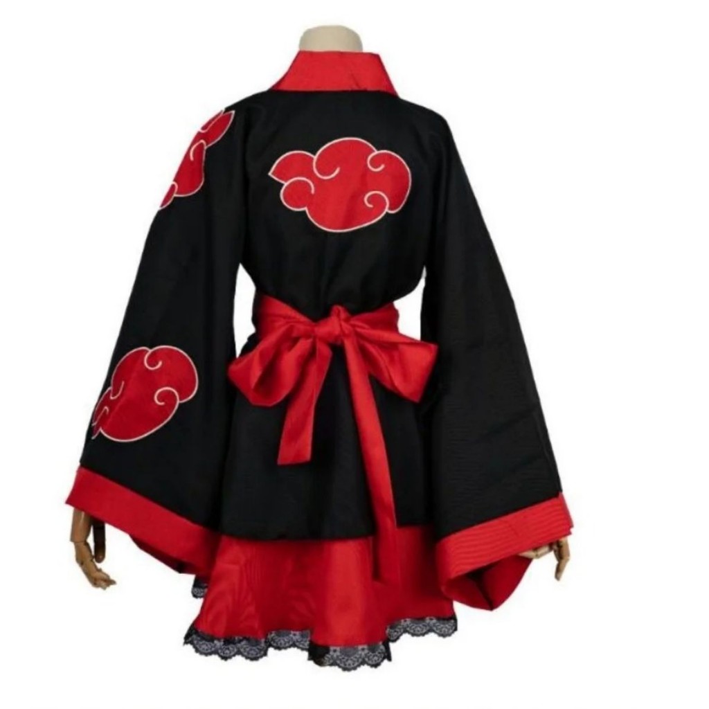 ชุดกิโมโนญี่ปุ่น คอสเพลย์ Naruto Akatsuki เครื่องแต่งกายโลลิต้าพิมพ์ลายเมฆ ผู้หญิง เครื่องแบบ ราคา ถูกที่สุด ดีลบีเคเค แกลเลอรีภาพที่ 5