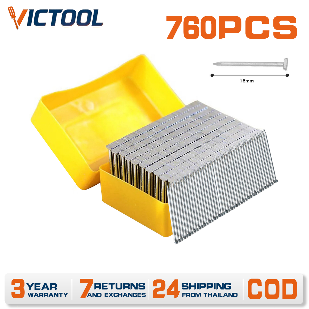 760 ชิ้น ตะปูเหล็ก ไฮบริด ขนาด 18*2มม ลูกตะปูยิงคอนกรีต เหมาะสำหรับ ST18/ST18B  ลูกแม็กขาเดี่ยวตะปู