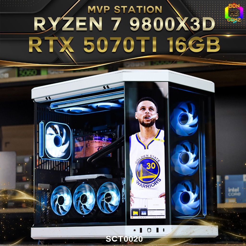 MVP Station [Special Custom] / คอมประกอบ Bonmecom2/AMD RYZEN 7 9800X3D/ RTX 5070 TI 16GB