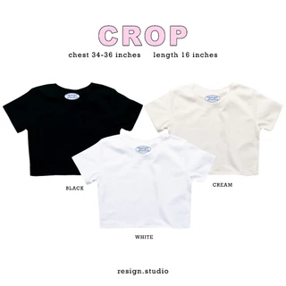 resign studio - เสื้อสีพื้น oversize / crop / babytee