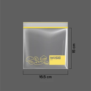 WISE (ไวส์) ถุงซิปอเนกประสงค์ ยกแพ็กสุดคุ้ม ไซส์ S