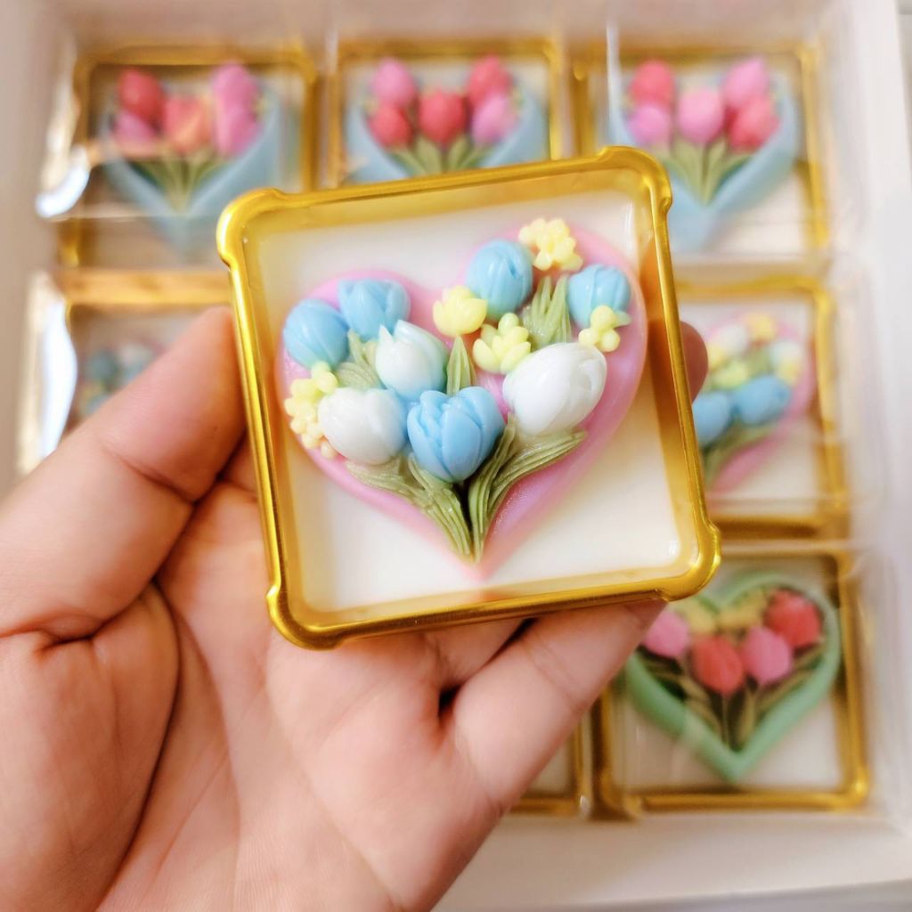 แม่พิมพ์ฟองดอง สำหรับทำขนม อาลัว สัมปันนี ขนมต่างๆ รูป หัวใจทิวลิป ราคา ถูกที่สุด ดีลบีเคเค แกลเลอรีภาพที่ 6