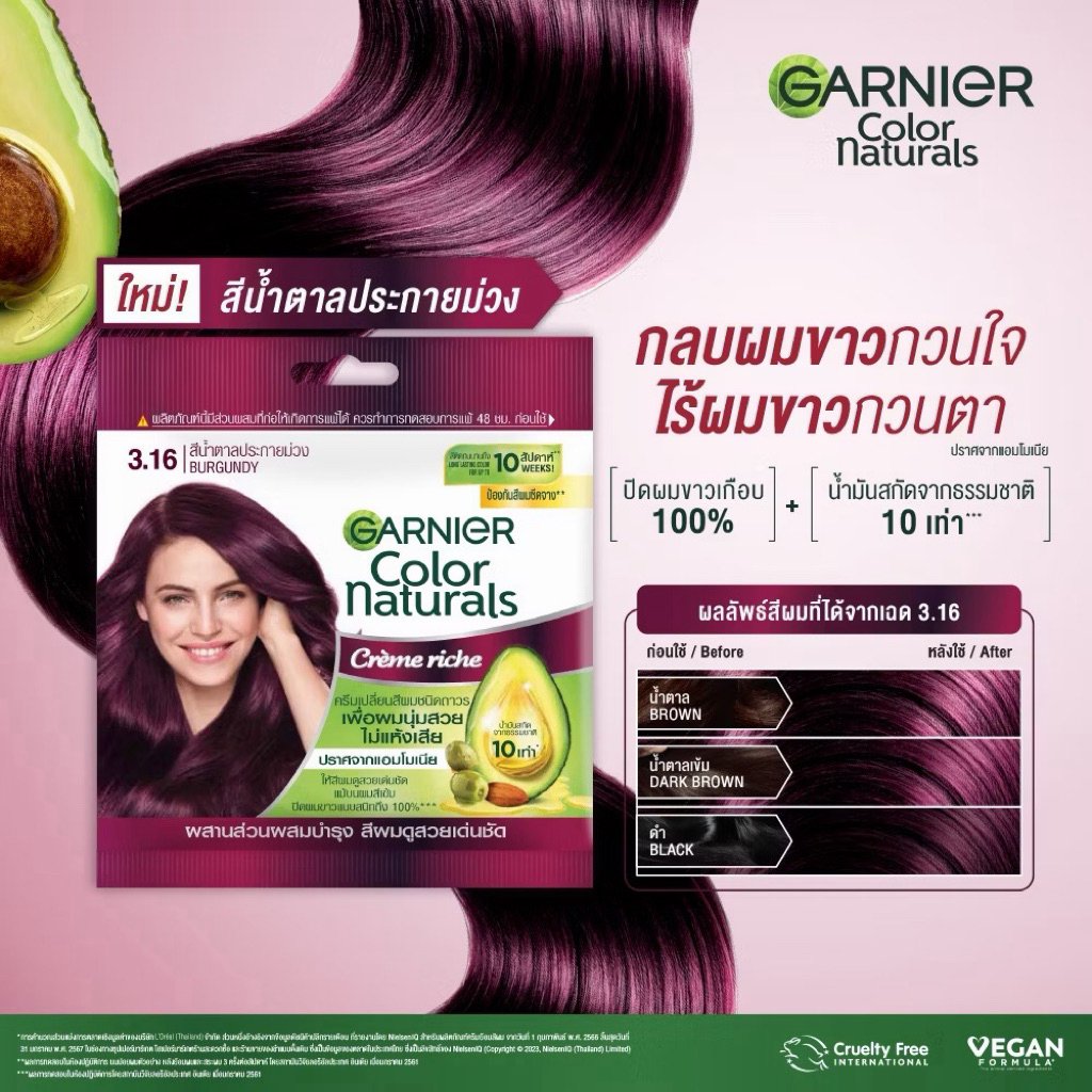 สีใหม่!! Garnier Color Naturals การ์นิเย่ คัลเลอร์ แนทเชอรัลส์ ครีมเปลี่ยนสีผม