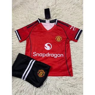 ชุดกีฬาเด็กทีมแมนยูไนเต็ดเบอร์7ชื่อโรนัลโด้ ปี2026ใหม่ล่าสุด เสื้อ+กางเกง