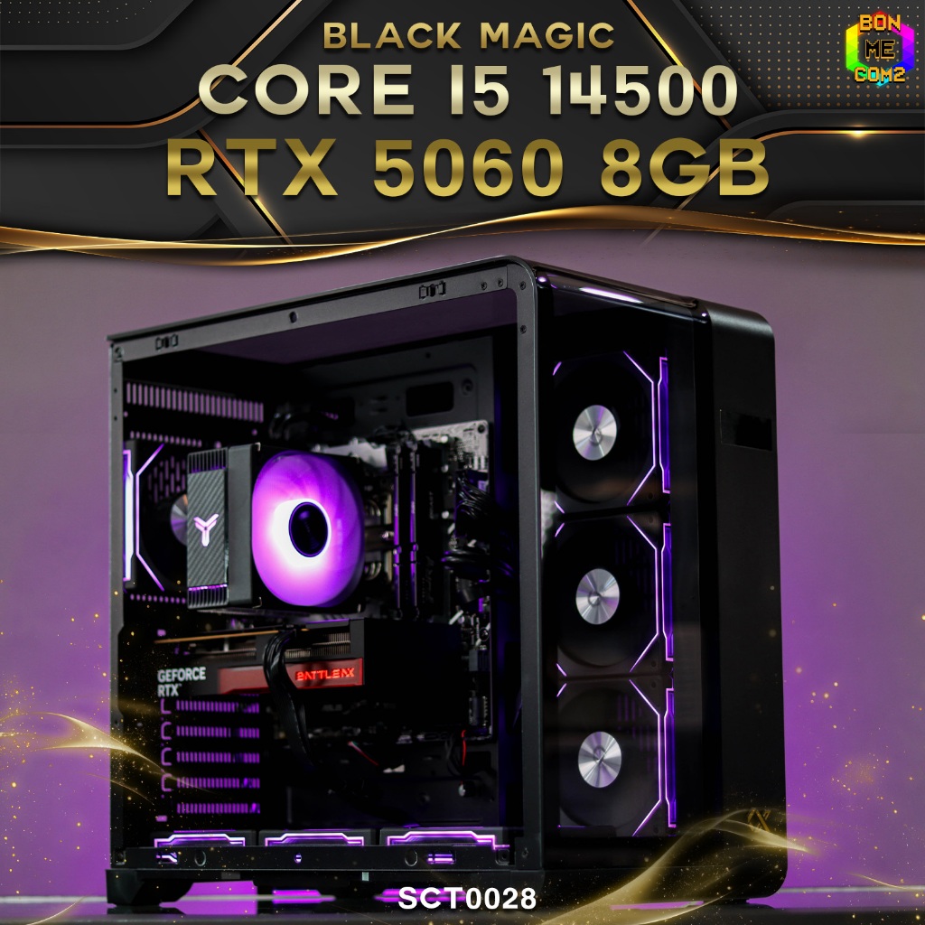 Black Magic [Special Custom]/ คอมประกอบ Bonmecom2/ INTEL CORE i5 14500/ RTX 5060 8GB