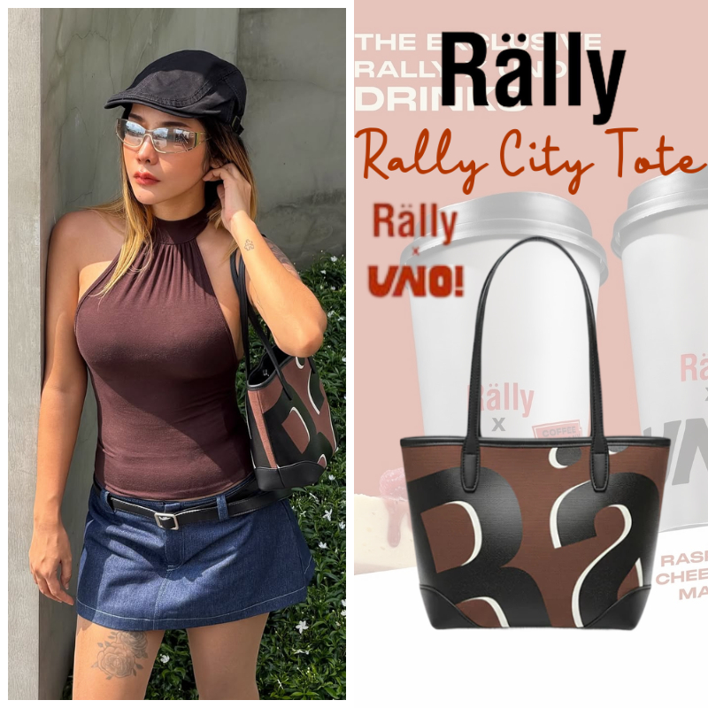 ☕️OUTLETS✅พร้อมส่ง🔥💯🔖Rally x UNO Mini City Tote Limited Dark Roast Rally Movement Bag กระเป๋าทรง ของ