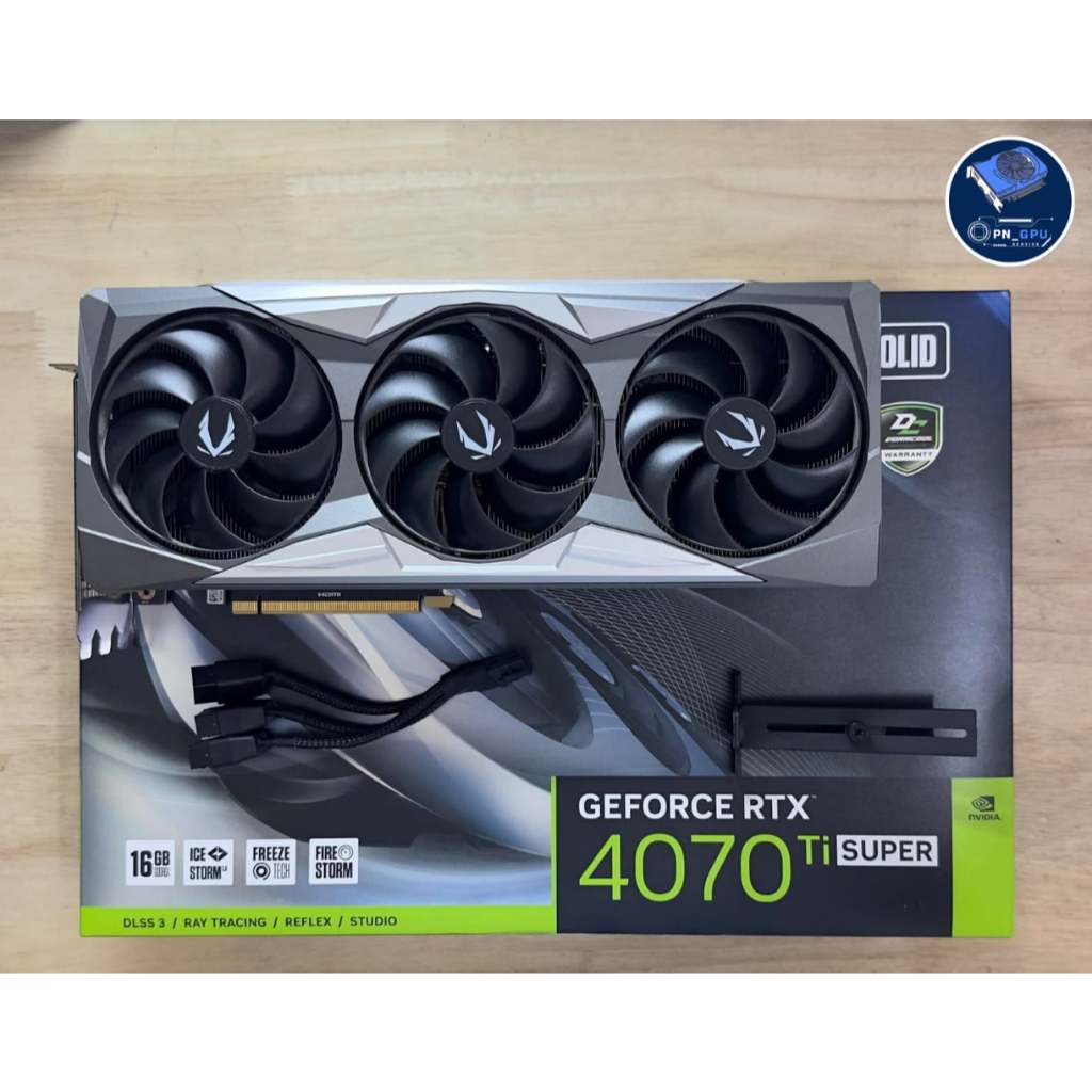 การ์ดจอ GEFORCE RTX4070TiSuper 16GB สภาพดีมีประกันหลายรุ่น