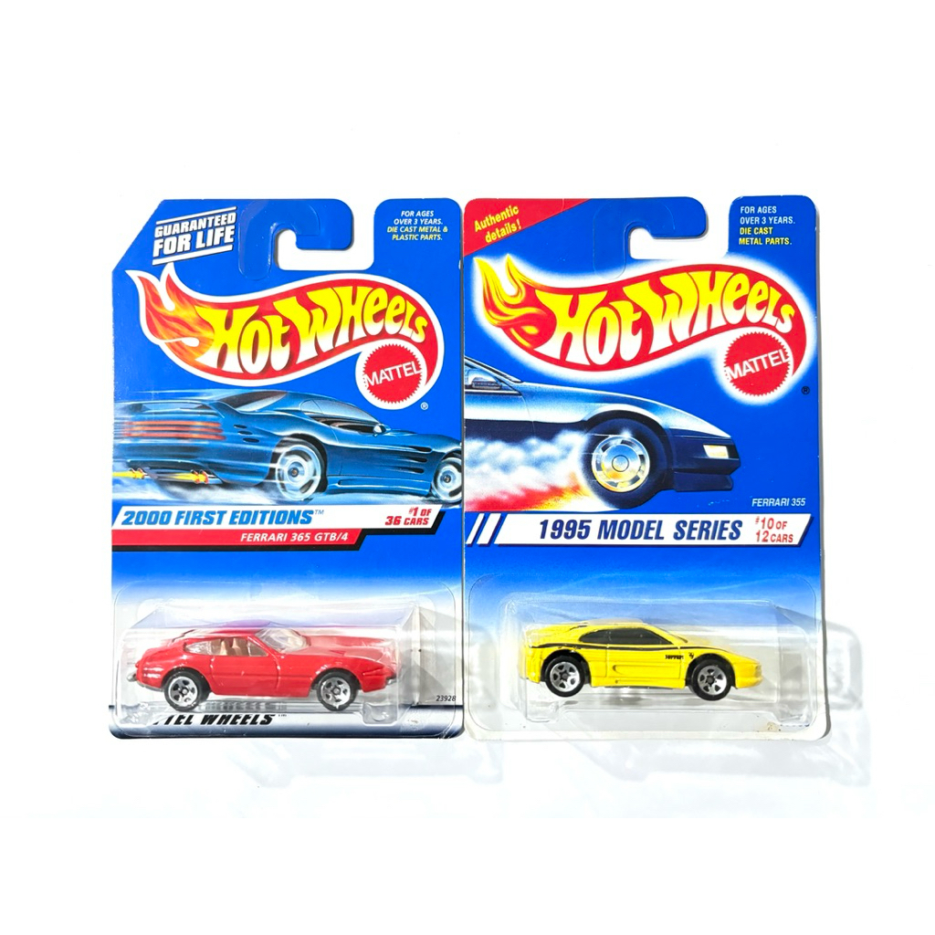 Hot Wheels | FERRARI 365 GTB/4 | FERRARI 355 ~ สีเหลือง |🇺🇸แพคอเมริกา✈️ |👍รถสวย น่าสะสม หายากแล้ว | 