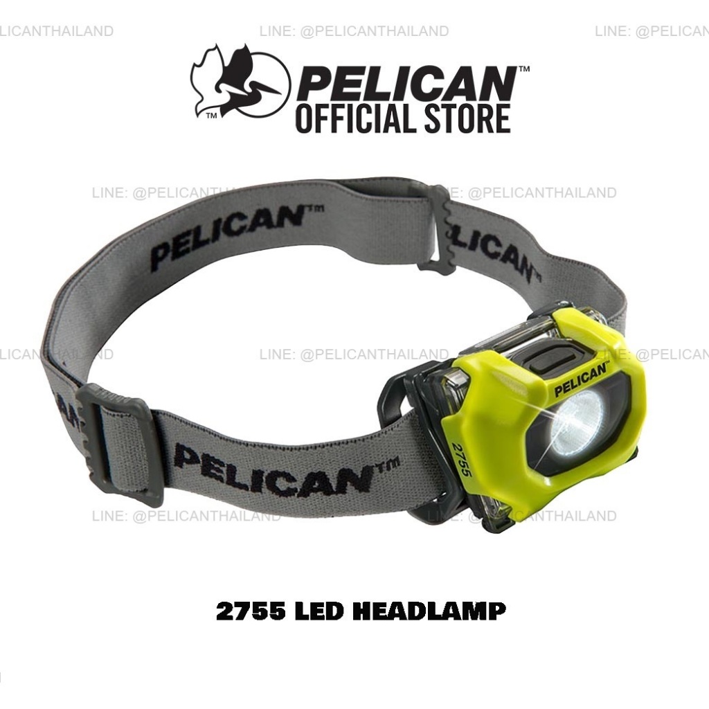 Pelican 2755 Headlamp LED Flashlight ไฟฉายกันระเบิด / ไฟฉายเชฟตี้ Safety