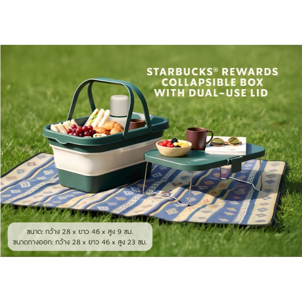 ⭐️Starbucks Rewards 2026⭐️Starbucks Collapsible box⭐️Picnic Box