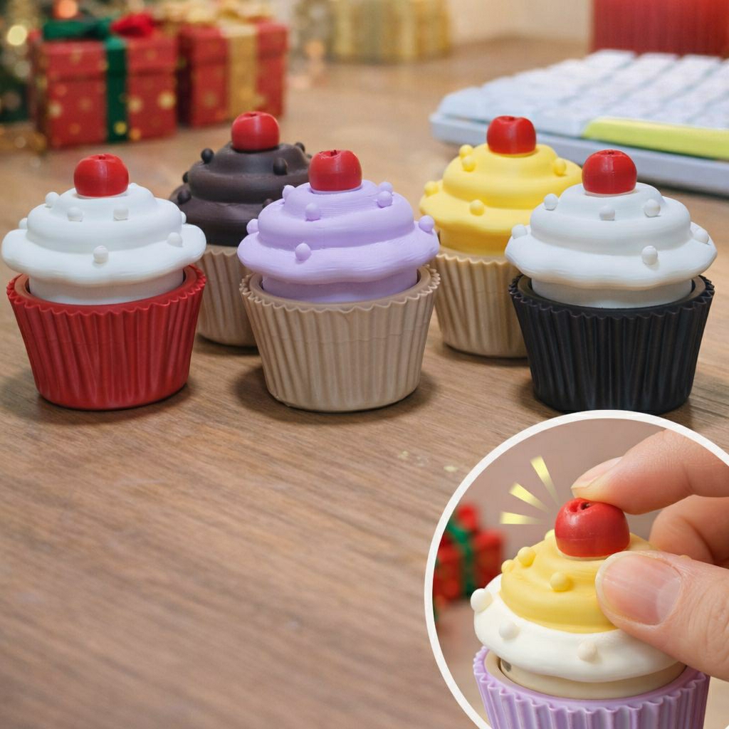 Cupcake Clicker ที่เปิดฝาขวดน้ำดื่ม Nesle น้ำทิพย์  พกง่าย มีสายคล้องพวงกุญแจ