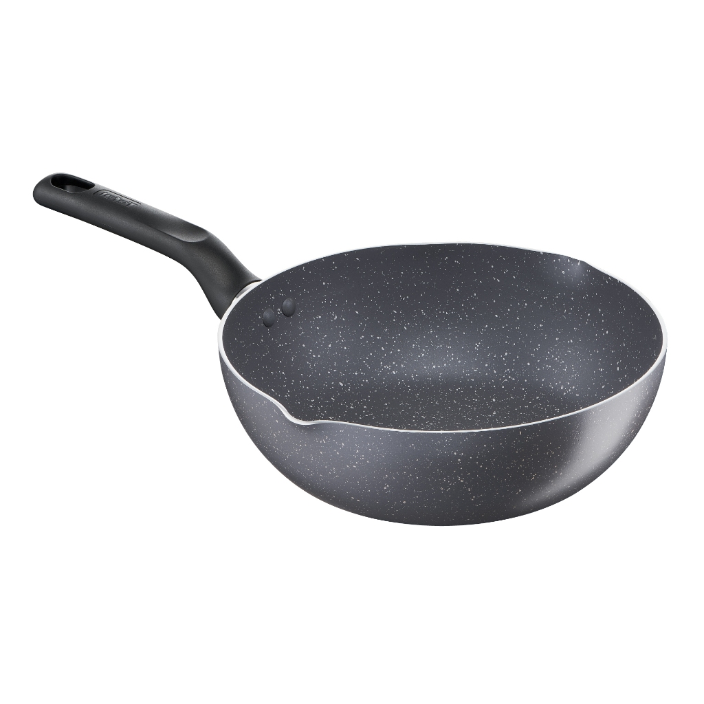 Tefal กระทะก้นลึก Natura 24,28 ซม. ขอบ 2 หยัก รุ่น CW-B2266495,B2266695 | Mineralia + Thermo Signal