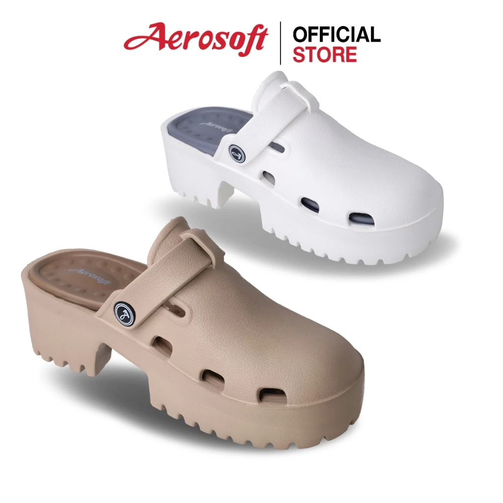 Aerosoft (แอโร่ซอฟ) รองเท้าแตะแบบสวมหัวโตผู้หญิง รุ่น W3101