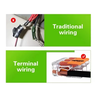 ชุด5ชิ้น WAGO Connector ตัวต่อเชื่อมสายไฟ สามรุ่น221-412/ 221-413/ 221-2411 รองรับ 450V 32A