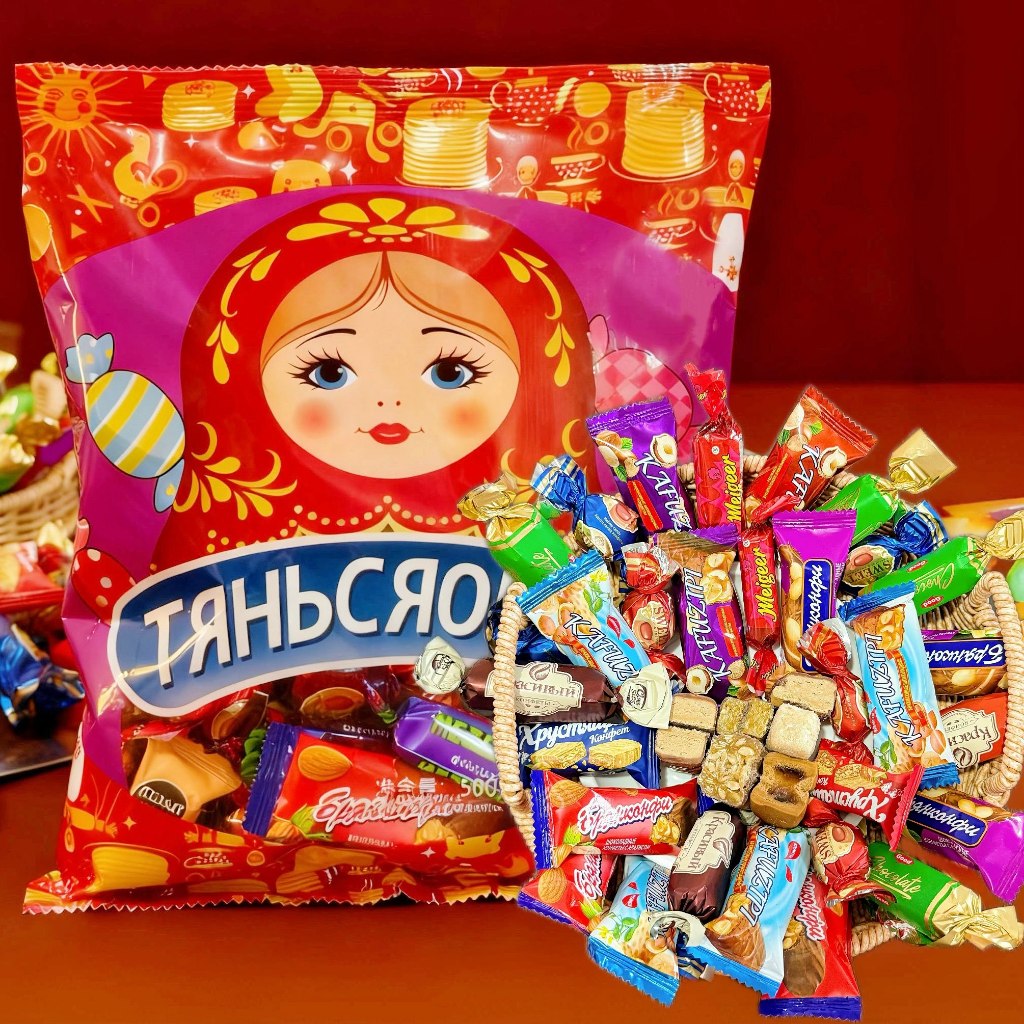 [จัดส่งจากประเทศไทย] ลูกอมรัสเซีย 500 กรัม รสชาติรวม บรรจุแยกชิ้น ช็อกโกแลตรัสเซียรสชาติเข้มข้น หอมกรุ่น มีให้เลือกหลากห