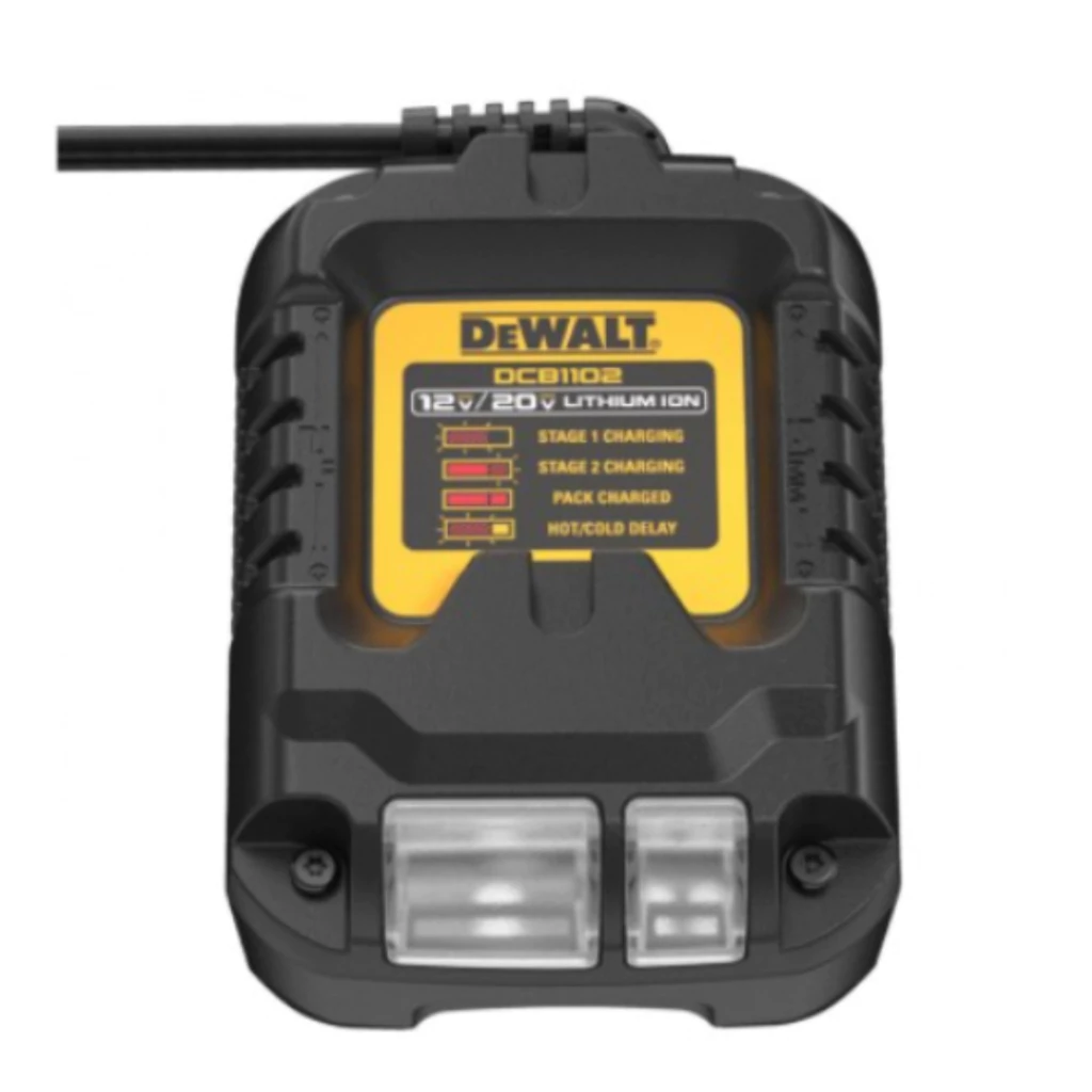 DEWALT แท่นชาร์จ รุ่น DCB1102-B1 2A สำหรับแบตเตอรี่ 12V/20V thumbnail 4