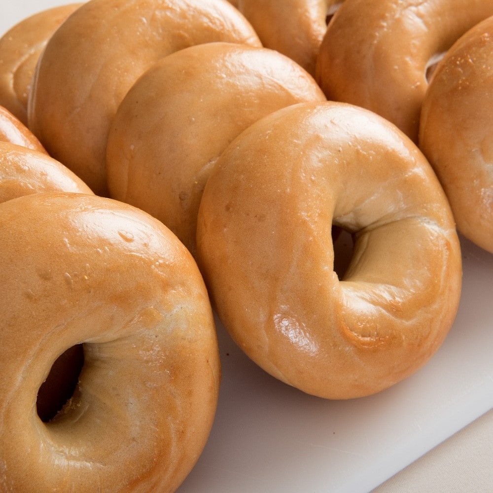 Bagel เบเกิ้ล 4 ชิ้น ชื้นละ 100g. Plain bagel 4pcs. ทำใหม่ทุกวัน
