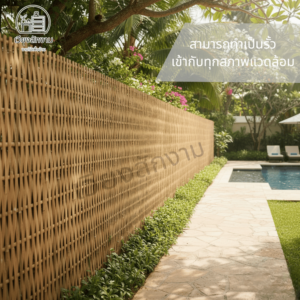 ระแนงไม้ไผ่สาน แผงไม้ไผ่ มือ 1งานดิบ ตกแต่งผนังและฝ้าอย่างสวยงาม มีให้เลือกด้วยกัน 7 แบบ หลายขนาด - รูปที่ 2