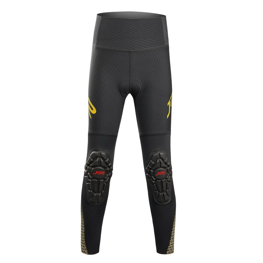 กางเกงขายาวมีสนับเข่า รุ่น Black Gold Protective Pants (GD2)