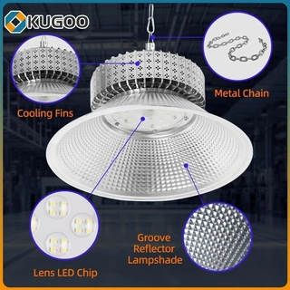 KUGOO โคมไฟไฮเบย์ LED High Bay Light โรงงาน ลานจอดรถ ในบริษัท สนามกีฬาและพื้นกลางแจ โกดัง ติดเพดาน