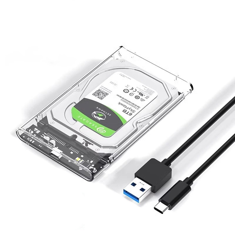 ฮาร์ดดิสก์แบบพกพาขนาด 2.5 นิ้ว พร้อมหน้าจอแสดงผลตัวเลข รองรับ USB 3.2 และ SATA สำหรับ SSD และฮาร์ดดิสก์แบบกลไก