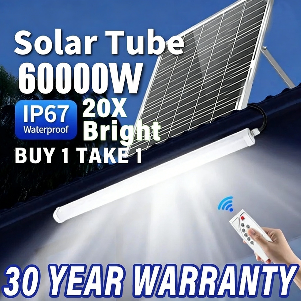 หลอดไฟพลังงานแสงอาทิตย์ ไฟโซล่าเซลล์ โคมไฟโซล่าเซลล์ 100W/300W ไฟโซล่าเซลล์ ไฟสวน ปรับได้ 3 สี 0ค่าไฟ ไฟภายนอกอาค