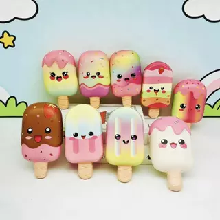 ของเล่นไอศกรีมบีบได้รูปทรงคล้ายไอศกรีมแบบใหม่ ของเล่นคลายเครียดลายการ์ตูน คืนตัวช้า สินค้าพร้อมส่ง