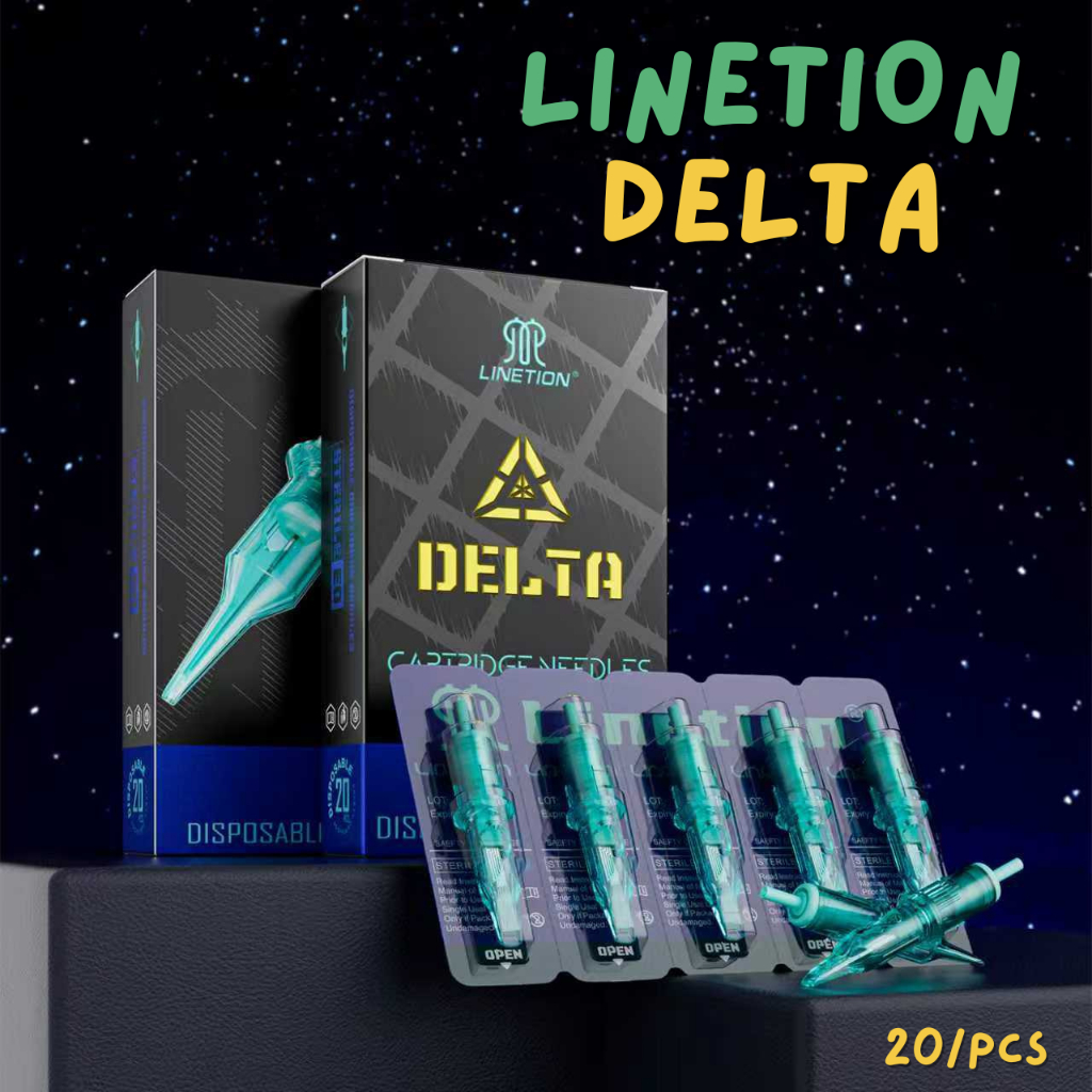เข็ม DELTA  20/PCS เข็มสักคุณภาพสูง คมทนทาน ใช้เดินเส้นและลงสี หลายขนาดให้เลือก