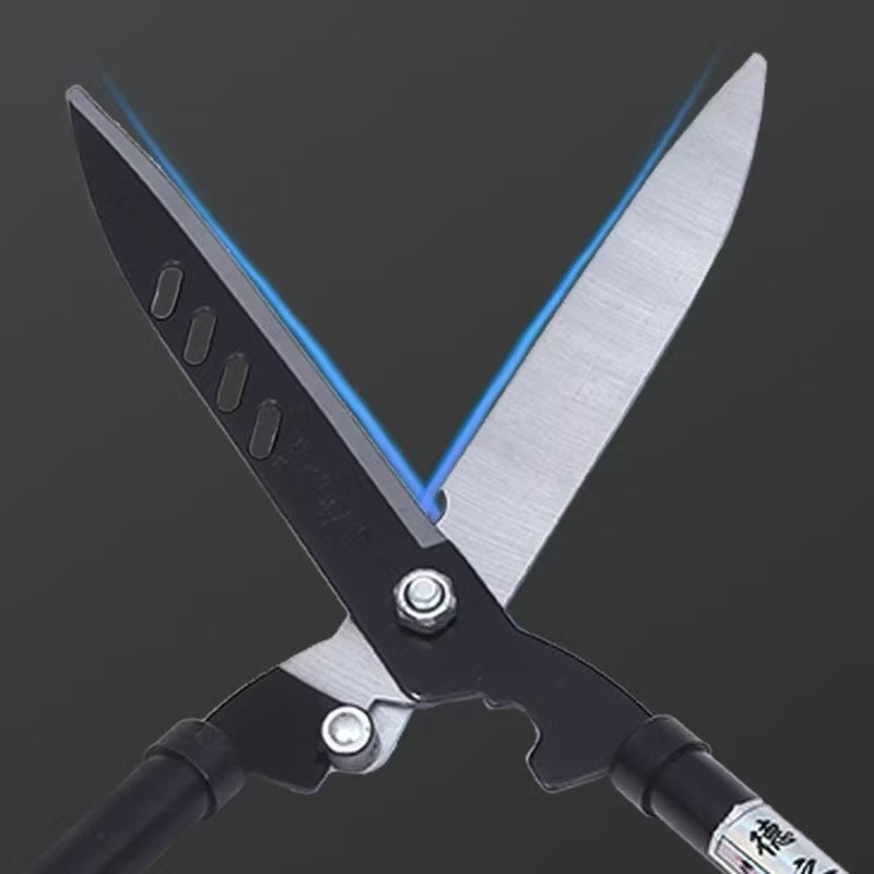 กรรไกรตัดแต่งกิ่งไม้ด้ามยาว/กรรไกรตัดหญ้า ใบมีดตรง สำหรับตัดแต่งกิ่งไม้ขนาดยาว ทำจากเหล็กเคลือบยาง - รูปที่ 6