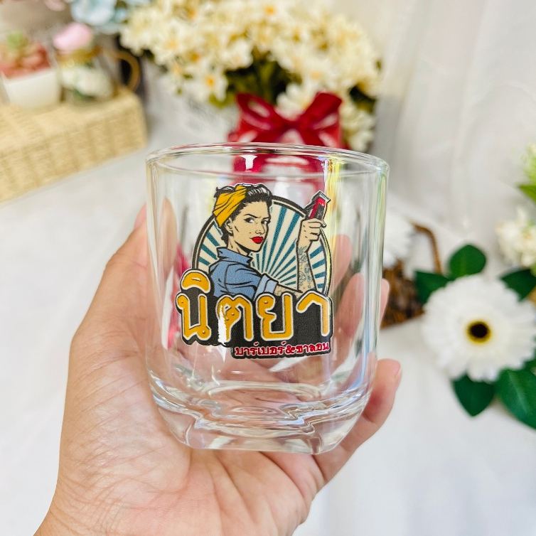 แก้วเหล้า+สกรีน (72ใบ 25 บาท) ของชำร่วย งานแต่งงาน งานบวช งานเกษียณ ของขวัญปีใหม่ ของแจกลูกค้า - รูปที่ 4