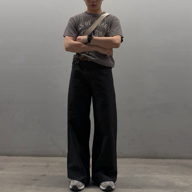 (ส่งด่วน ภายในวัน) fitment กางเกงทรงยีนส์ผ้าแคนวาส 8 ออนซ์