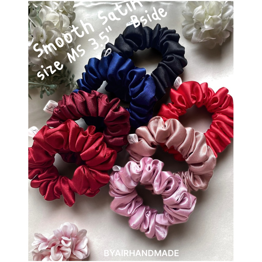 ยางมัดผมโดนัท ถนอมเส้นผม  SCRUNCHIES Smooth texture B side size MS