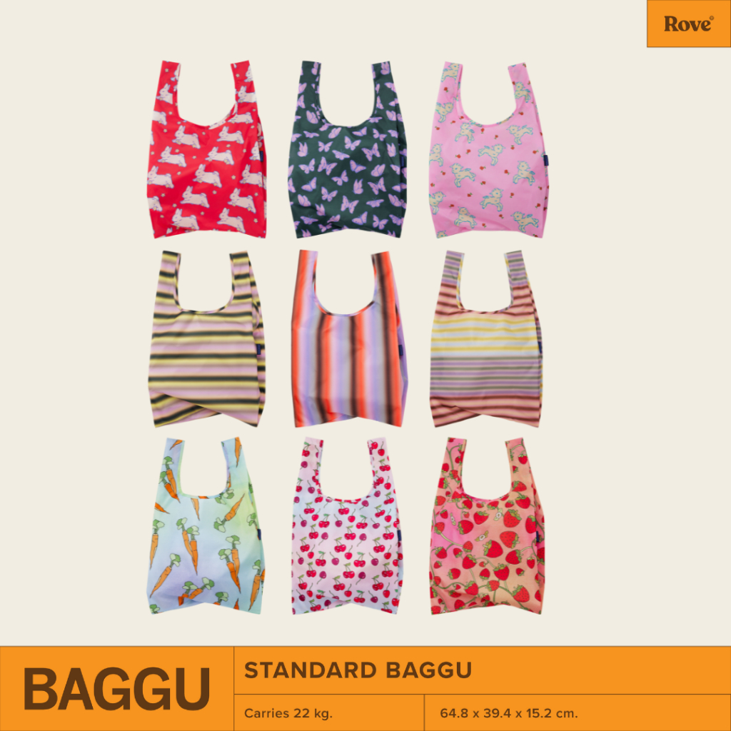 (พร้อมส่ง) BAGGU Size Standard กระเป๋าผ้าพับได้จากอเมริกา รับน้ำหนักได้ถึง 22 กิโลเหมาะสำหรับช้อปปิ้ง ซักเครื่องได้