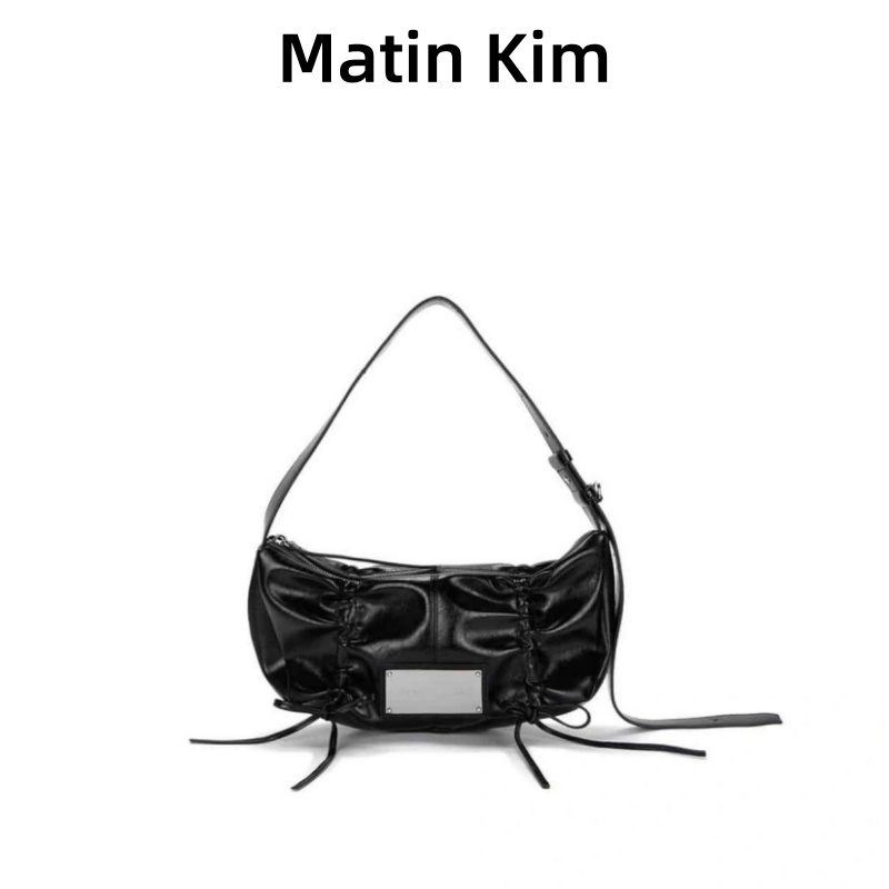 【MATIN KIM】✈️ส่งตรงจากเกาหลี! Bag with bow-shaped clasp, single-shoulder handbag for carrying on a motorcycle.