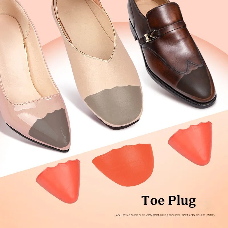 อุปกรณ์เสริมสำหรับลดขนาดเท้า Toe Plug Insert Soft Toe Filled Insole High Heels Pain Relief Adjustable Size Shoe Pads