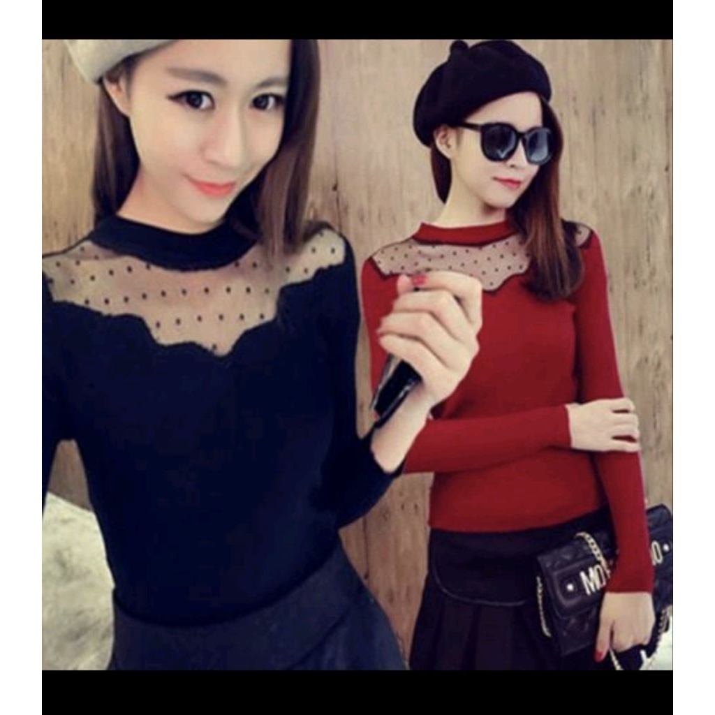 M-9204 เสื้อแฟชั่นแขนยาว (พร้อมส่งสีดำ)