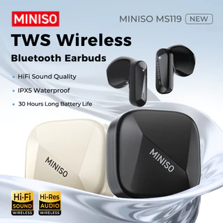 หูฟังบลูทูธไร้สาย MINISO MS119 พร้อมระบบแปลภาษา AI และรองรับ 135 ภาษา สำหรับเล่นกีฬา ระบบแปลภาษาแบบเรียลไทม์ กันน้ำ IPX5