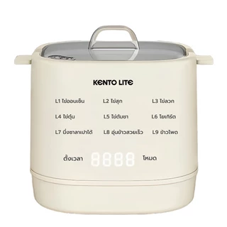 KentoLite เครื่องต้มไข่มัลติฟังก์ชั่น มี 9 โหมด ตั้งค่าเวลาล่วงหน้าได้ 24 ชั่วโมง หน้าจอสัมผัส เลือกระดับความสุกของไข่ได
