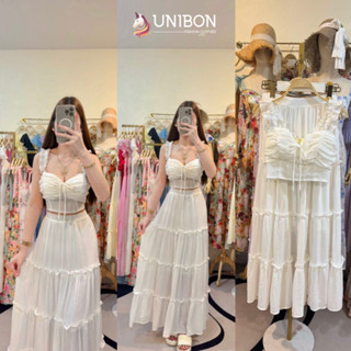 N14💐🏝️Freesize ชุดเซทกระโปรง เสื้อครอปแขนระบาย+กระโปรงมีซิปข…