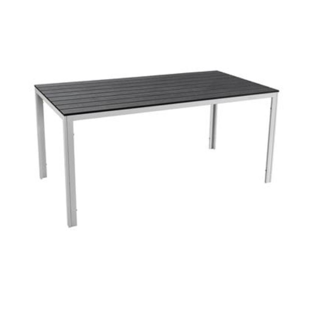 โต๊ะ HDPE ลายไม้ Fonte รุ่น SAK-156 ขนาด 156 x 78 x 74 ชม. สีเทา - ขาว