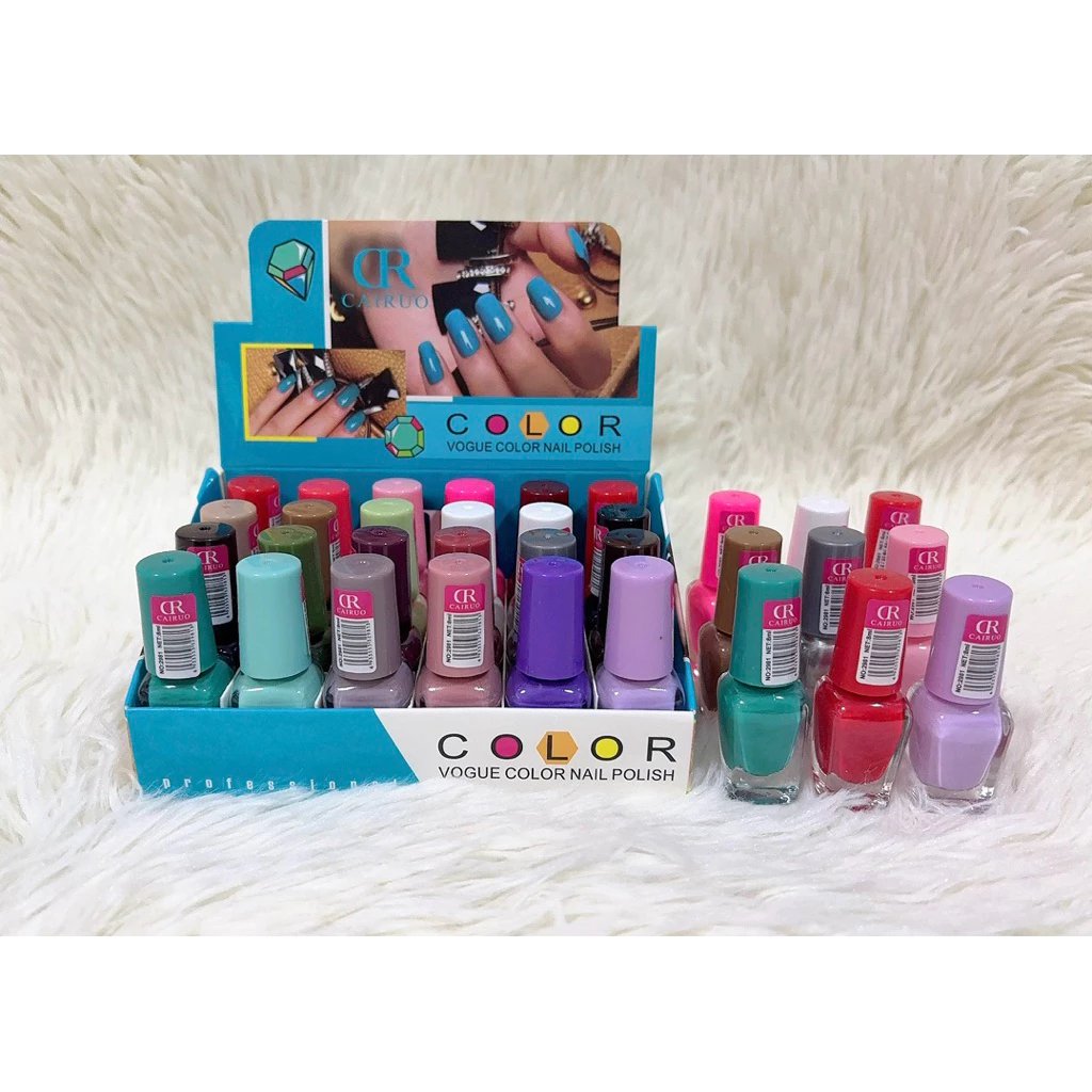 💅💅💅ยกแพ็ค คละสี(1x24)ยาทาเล็บจิ๋ว 8ml.สีติดทนนาน แห้งเร็ว (ไม่ใช่สีเจล)#2981