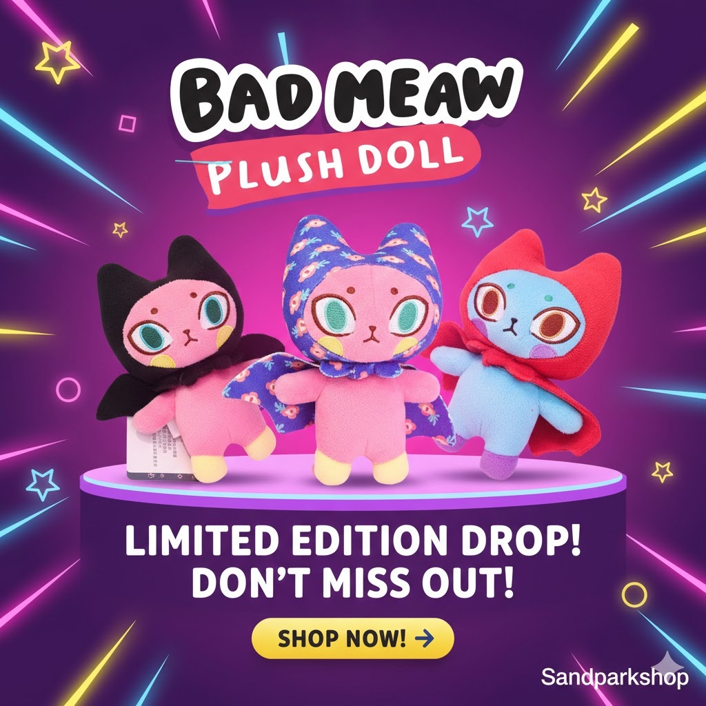 🔥 พร้อมส่ง🔥🐱Unbox Industries: Mueanfun Illusion : BadMeaw Plush Doll ⚠️ ของแท้ ของใหม่ หมดแล้วหมดเลย