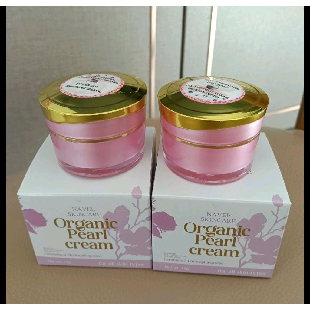(นาวีสกินแคร์) ครีมไข่มุกออแกนิคผสมสเต็มเซลล์ 10กรัม รวม2กล่อง #คุณนายสปา