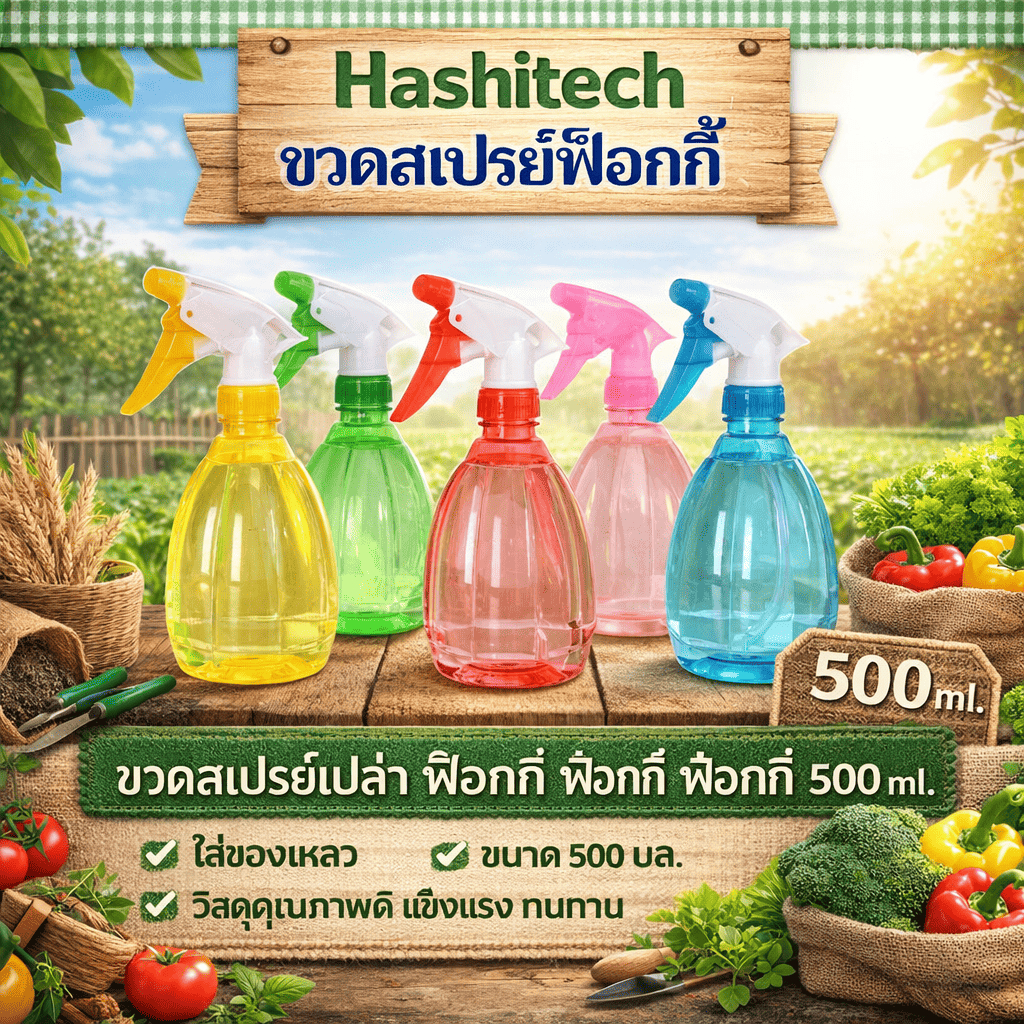 ขวดสเปรย์ฟ็อกกี้ ขวดสเปรย์เปล่า ฟ้อกกี้ ฟ๊อกกี้ ฟอกกี้ 500 ml. ใส่ของเหลว by เจ๊เขียว