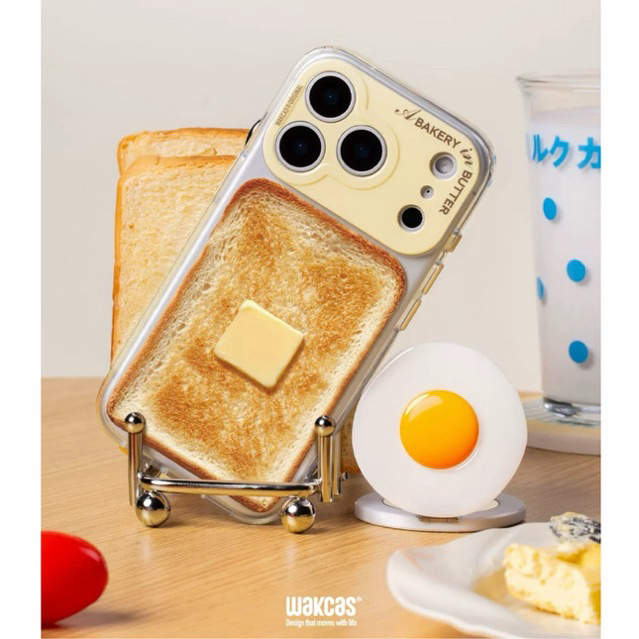 Wakcas®Original💚 | ขนมปัง + ไข่ดาว เคส 🍞 🍳เคสนำเข้าแท้ | Pre-order | ดีไซน์มินิมอ| เคส iPhone