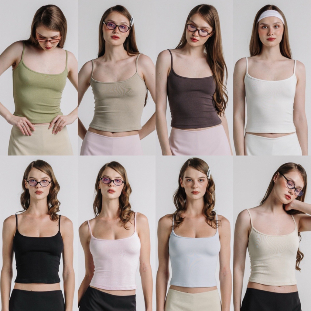 STAYSLAY.BKK | NEW TANK 01 (เสื้อสายเดี่ยวเข้ารูปผ้าหนาทรงสวยมีหลายสี / ผ้าใหม่) สินค้า