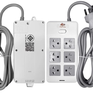 Randy รางปลั๊กไฟ 2&6ช่อง 16A 3680W รับกำลังไฟสูง ปลั๊กพ่วง มอก. สายไฟ100%ทองแดง ปลั๊กไฟ3เมตร ปลั๊ก5เมตร รางปลั๊ก10เมตร