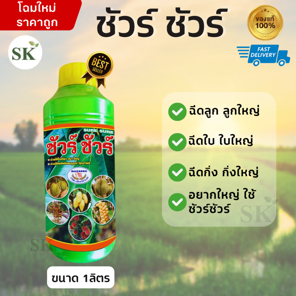 ชัวร์ ชัวร์ ฉีดตรงใหญ่ ใหญ่ตรงนั้น ขนาด 1ลิตร