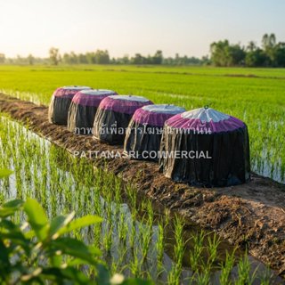 มุ้งไก่ 10 ชิ้น สีเดียวกัน (สีดำ) แบบทึบ-โปร่ง ผ้าคลุมสุ่มไก…